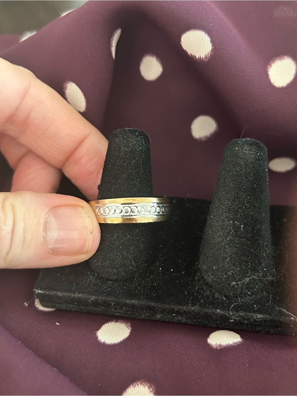 Vintage Men’s Sterling/10kt Gold ring signed FC size 11